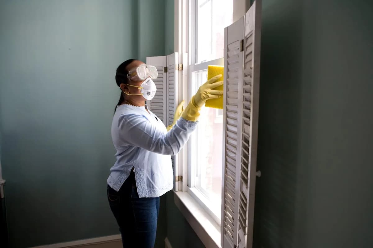 Living room deep clean